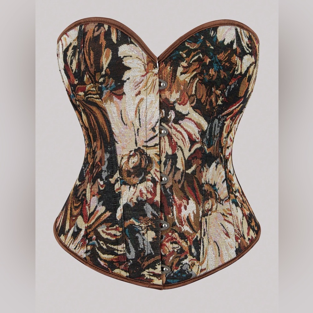 Floral Patterned Corset Top